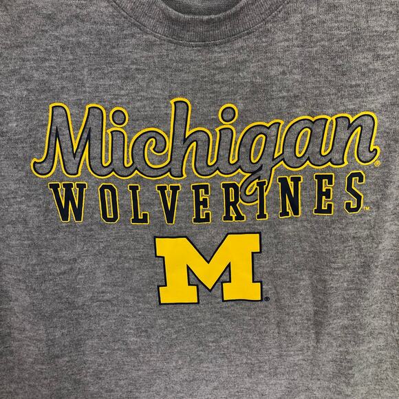 Michigan Wolverines Nightgown Womens Large Gray Soft Cozy Gown Sleep Night Shirt - Picture 2 of 8